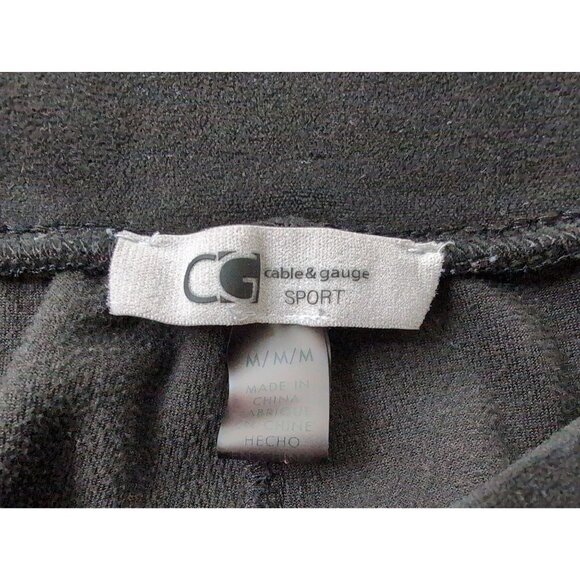 Cable & Gauge Velvet Pants Womens M Black Pull On Pockets Office Casual Party - Picture 5 of 9